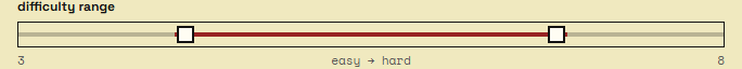 the revision difficulty range slider